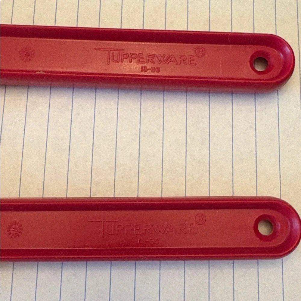 Tupperware Red Paddle Spatula -Set of 2 Brand New #13